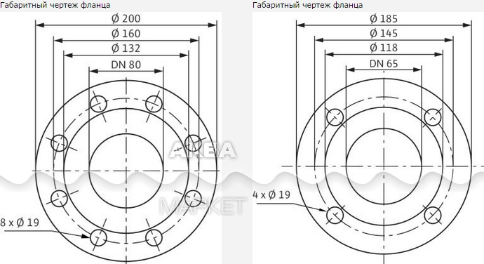 Фланец dn50 чертеж