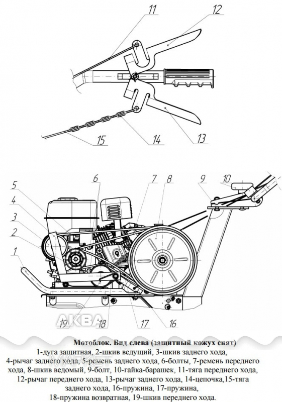 Мотоблок мб 1 схема ремней