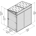   () Palram Skylight SHED PENT (4*6), dark grey